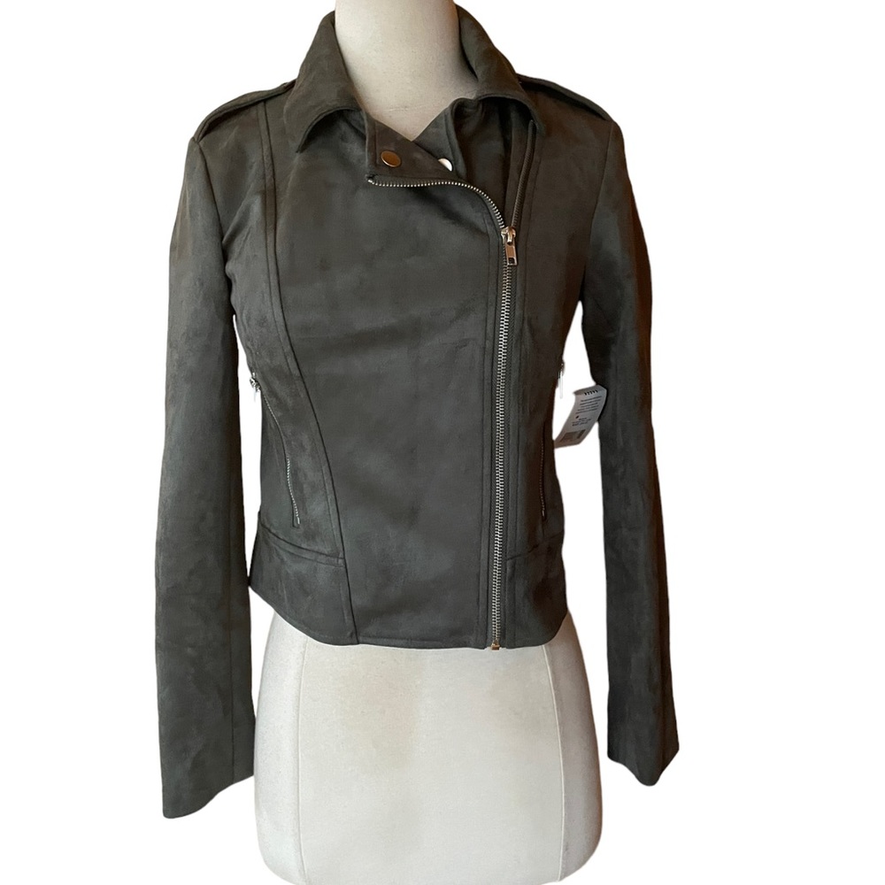 NWT Steve Madden BB‎ Dakota Vegan Suede Moto Jacket